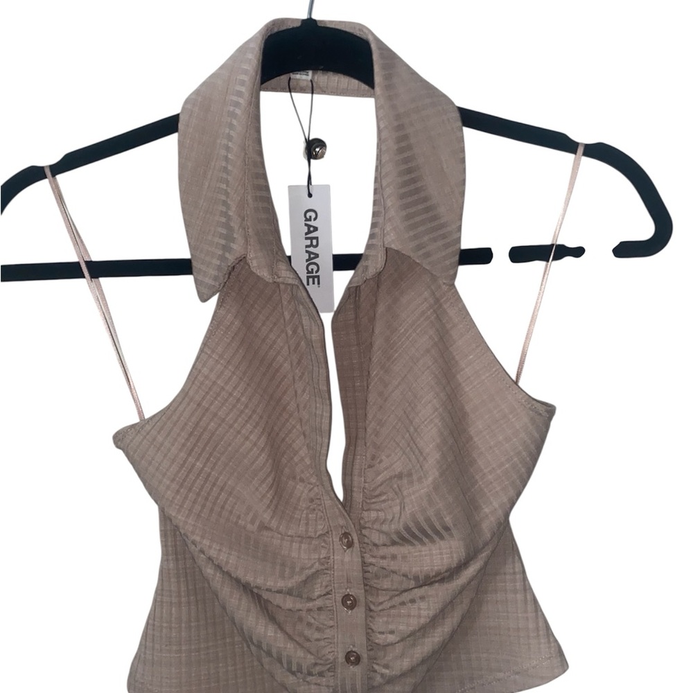 Garage Women's Beige Collared Blouse